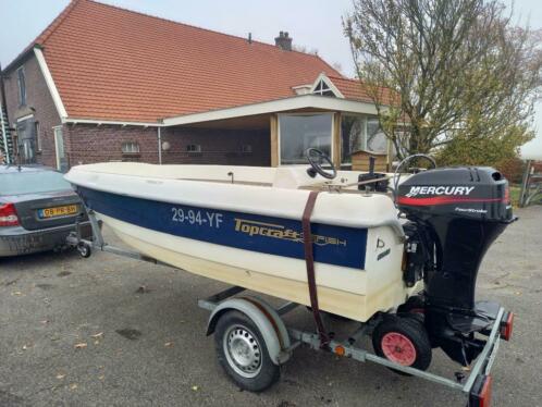 Topcraft 440 fish mercury 25 pk 4 takt trailer