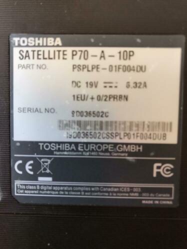 Toshiba Satellite P70 A 10P