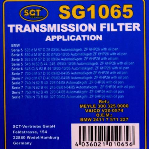 Transmissiefilter BMW3567 -X3X5X6 Vaico V20-0574 69,95