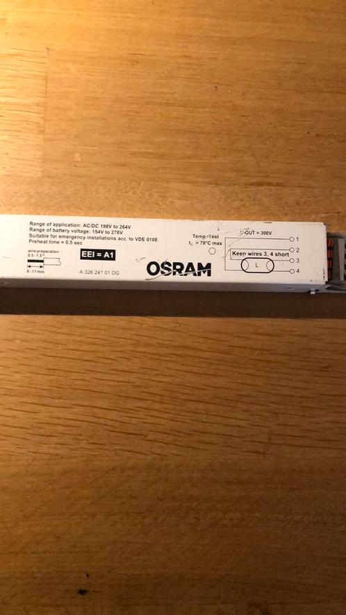 Travo TL dimbaar  Osram quick tronie De luxe hf 1x58230-240