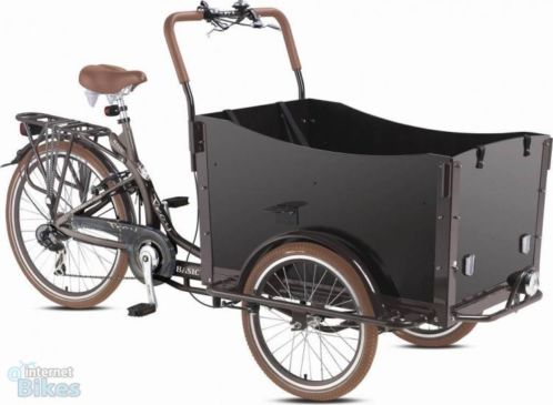 Troy - basic bakfiets 26 inch unisex 7v velgrem bruin