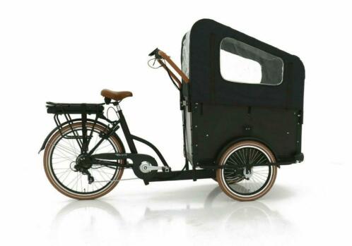 Troy Elektrische Bakfiets 3 Vogue Driewieler Mat Zwart