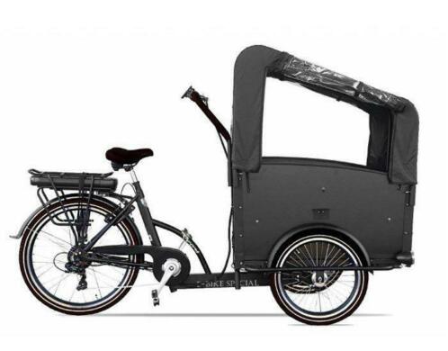 Troy Elektrische Bakfiets 7 speed Mat Zwart 13AH Model 2021