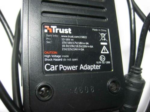 Trust Car Power Adapter laptopvoeding laptoplader 120W 15822