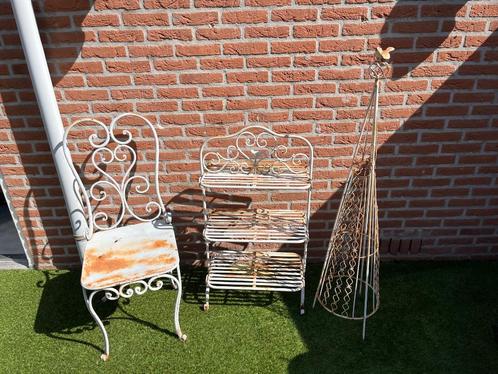 Tuin deco set  3 delig  massief metaal zwaar model