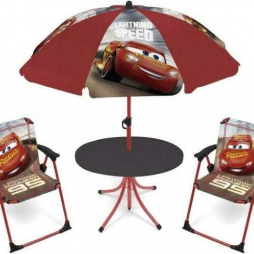 tuinset met parasol Cars polyester rood 4-delig