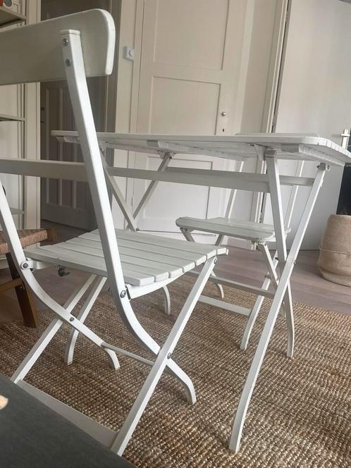 Tuinset tafel  2 stoelen buiten Ikea wit