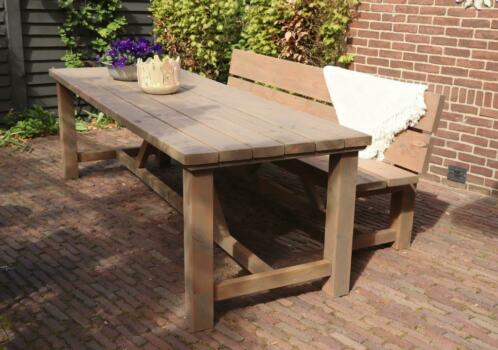 Tuintafel loungebank tuinbank bank tuinmeubel douglas hout