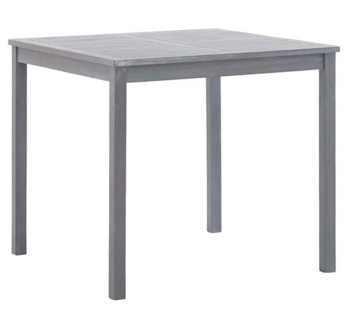 Tuintafel massief acaciahout grijs, nieuw in doos