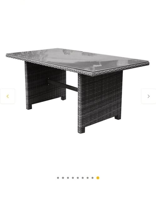 Tuintafel met krukken grijsantraciet