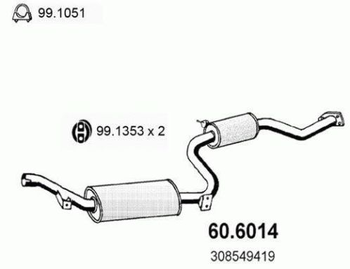 Tussendemper Volvo V40  S40 uit voorraad leverbaar.