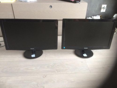Twee computerschermen 21inch