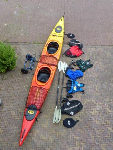 tweepersoons Kano Kayak DAG Biwok amp carbon Lendal peddels