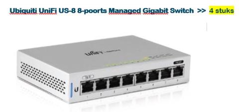 Ubiquiti swicthes cloudKey usg etc