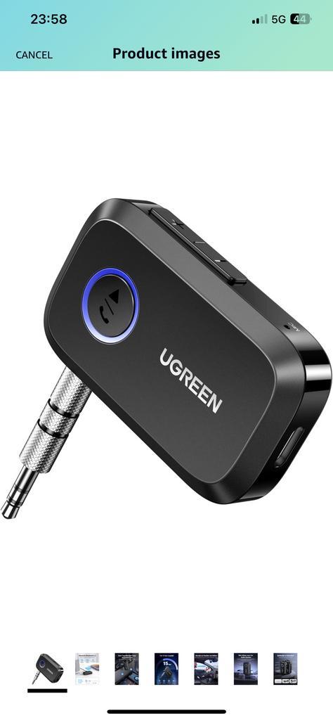 UGREEN Bluetooth 5.3 Adapter Car Bluetooth with built in mic