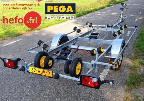 UIT VOORRAAD  PEGA SH 1350 kg.  600 geremde kanteltrailer