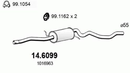 uitlaat Ford Galaxy middendemper tussendemper 60 KORTING