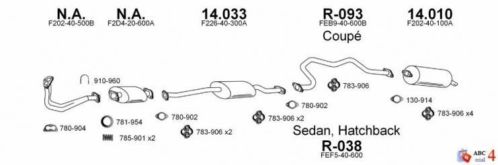 Uitlaatpijp MAZDA 626 III, 626 III Coupe, 626 III Hatchback