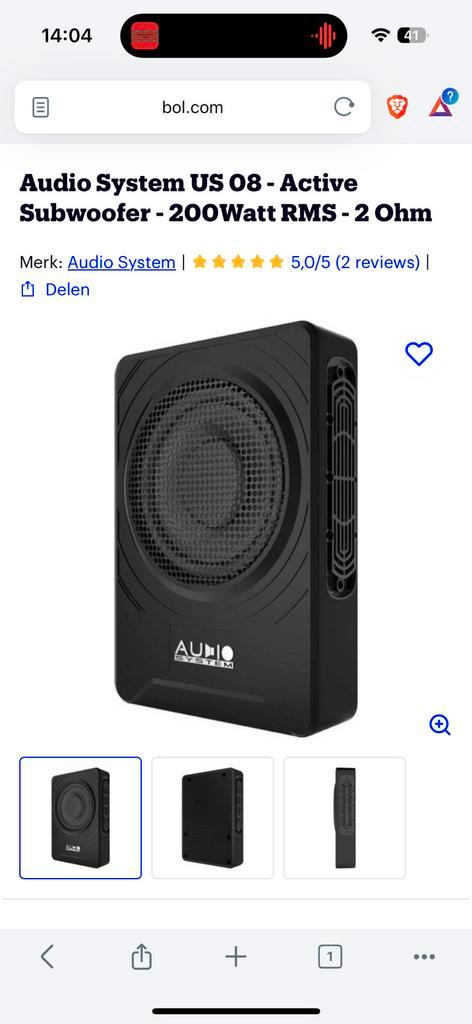 Underseat subwoofer - US 08 Active Underseat Woofer 200watt