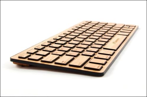 Uniek bamboe bluetooth toetsenbord voor Apple en Windows