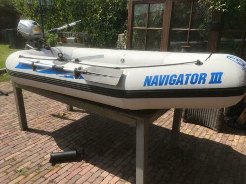 Uniek rubberboot navigator III met 2.2 pk viertakt honda