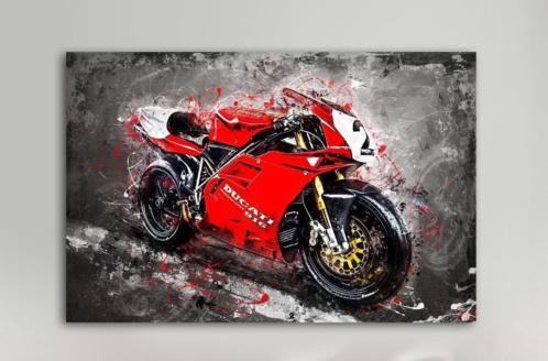 Unieke Ducati 916 Art op canvasprint 60 x 40 cm (nieuw ) 