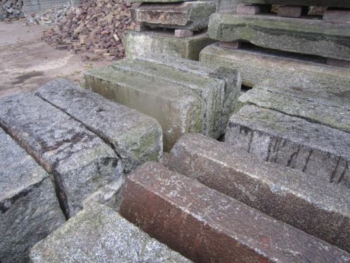unieke granietblokken, traptrede, graniet