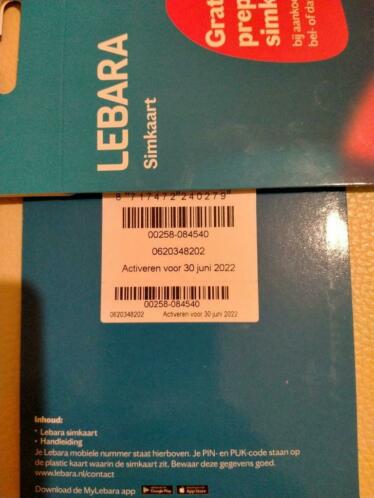 Unieke Mooie Prepaid Simkaart Nummer Lebara Mobile