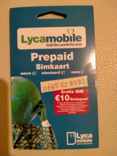 Unieke Mooie Prepaid Simkaart Nummer Lyca Mobile