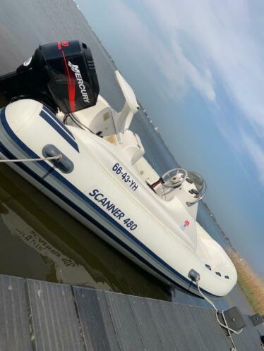 Unieke Scanner 480 90 PK Mercury RIB Tekoop