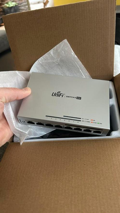 Unifi 8poorts poe switch 60W Nieuw in doos