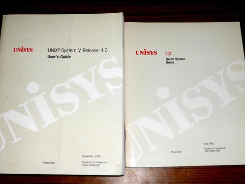 Unisys UNIX System V Release 4.0 users guide en SQL guide