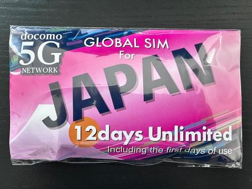 Unlimited 5G data SIM voor Japan (12 dagen)