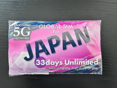 Unlimited 5G data SIM voor Japan (33 dagen)