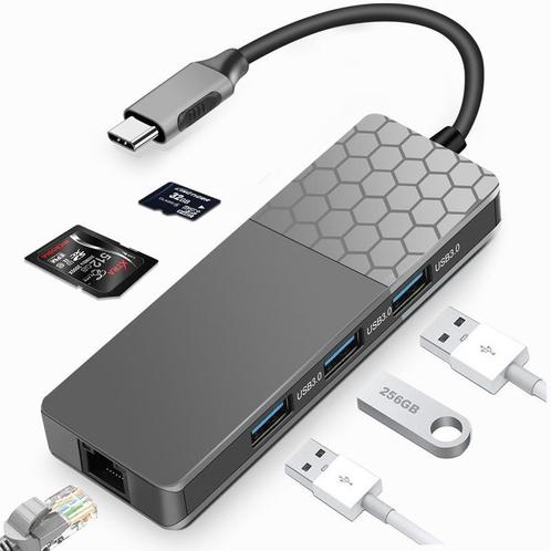 USB C adapter hub ethernet LAN USB 3.0 SD MicroSD kwaliteit