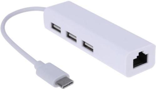 USB-C naar Ethernet inclusief 3.0 usb aansluitingen