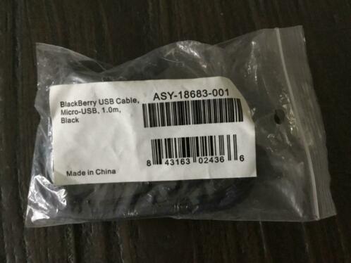 USB kabel voor blackberry 1 meter