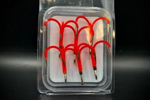 UV treble hooks size 1of 2 per 6 stuks