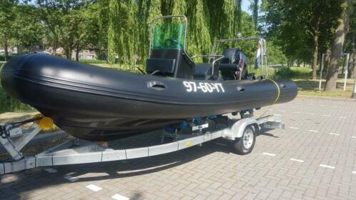 V RIB Mercury 60PK incl. Trailer van 2015 vaarklaar.