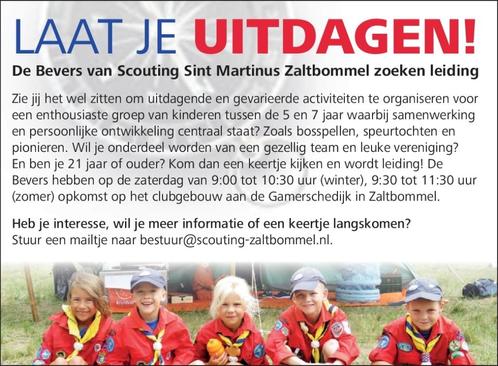 Vacature Scouting Zaltbommel Bevers