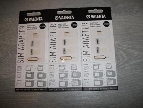 Valenta SIM Adapter 3-Pack (nieuw)