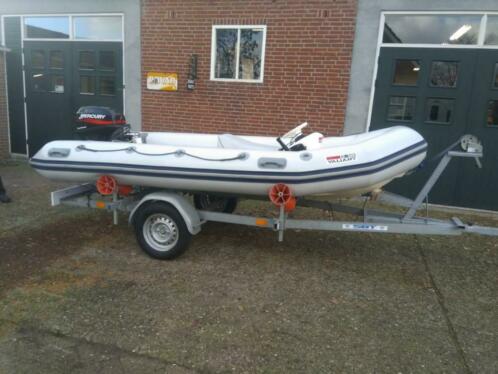 Valiant rib 380 incl mercury 15 pk amp kanteltrailer