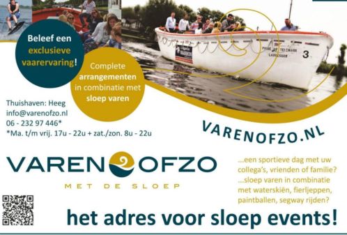 Varen Ofzo ,De leukste sloep arrangementen van Friesland