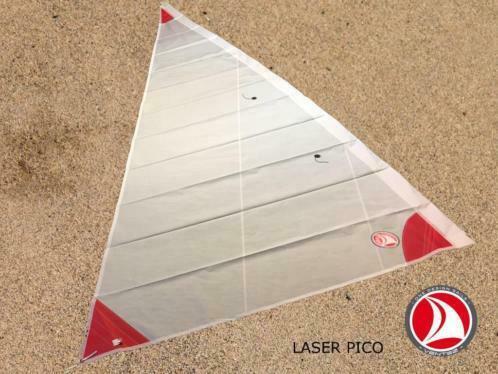 Ventoz Laser Pico Grootzeil - Wit met rood