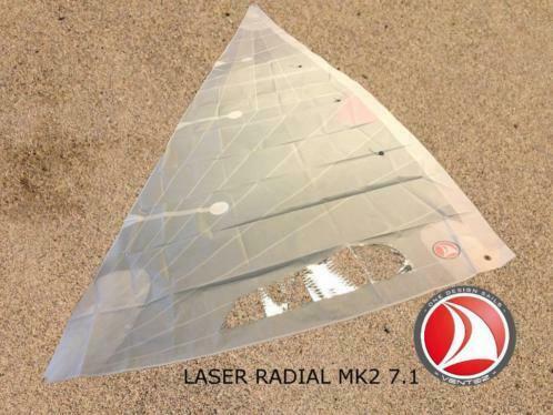Ventoz Laser Standard MK2 Zeil COMPLEET - Wit (7.1 m2)