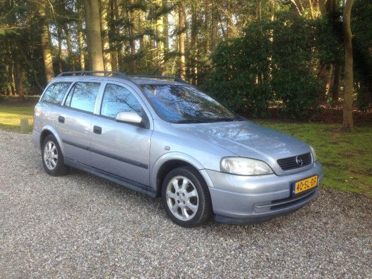 VERKOCHT Opel Astra 1.6 16V St.wgn. 2001 VERKOCHT Grijs