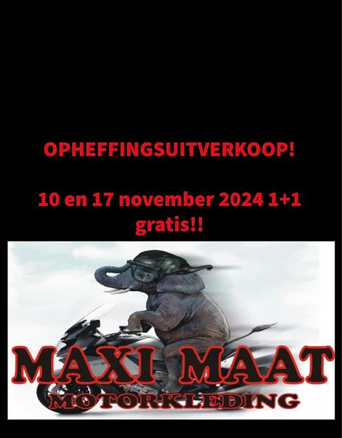 VERLENGD Opheffingsuitverkoop Maximaat motorkleding.