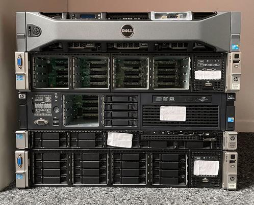Verschillende HP amp Dell servers. 8-12-16Cores, 64-144GB Ram