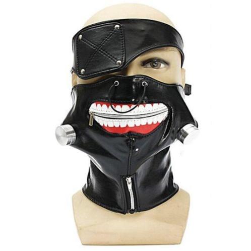 Verstelbare ritssluiting Mouth PU Leather Eyepatch Mask P...