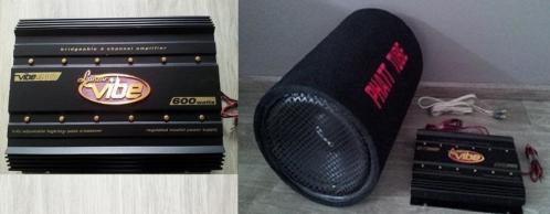 Versterker Lanzar vibe 600 watt en subwoofer